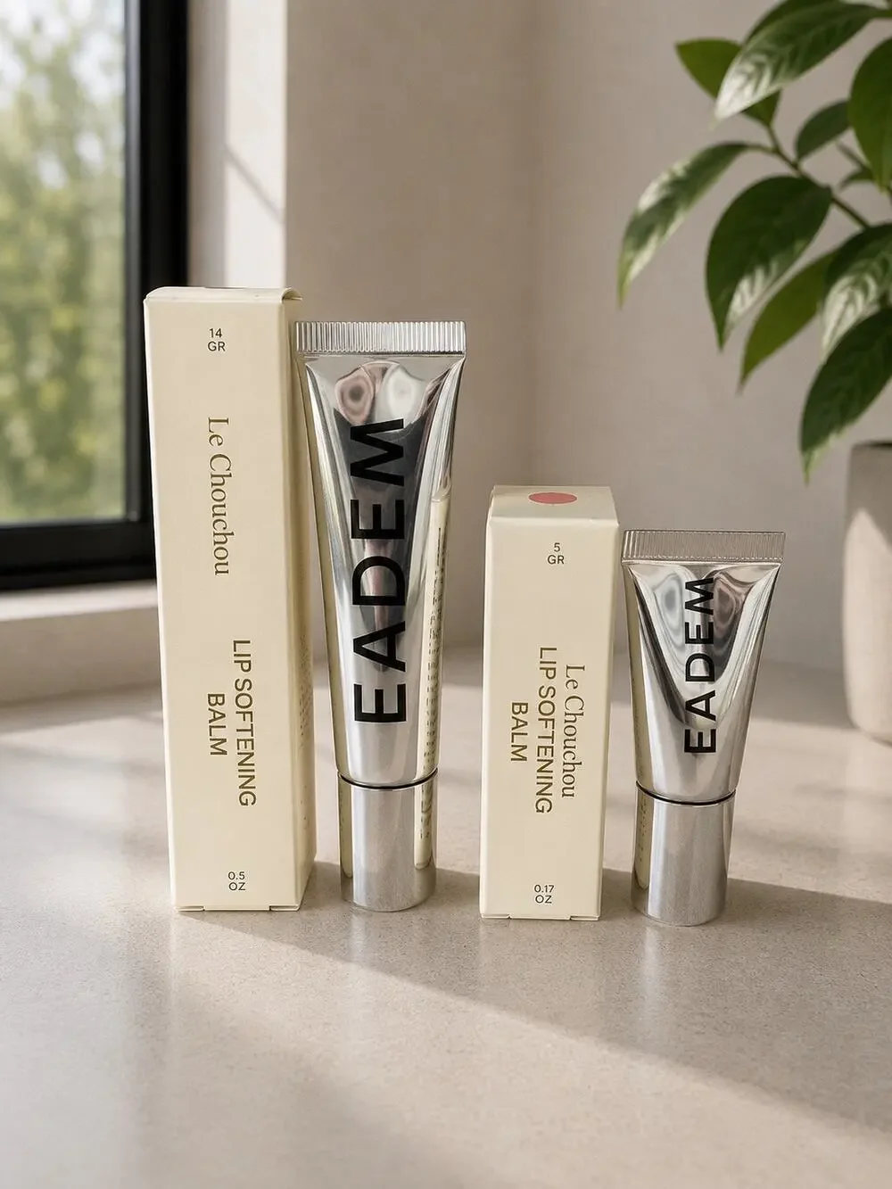 $40 New EADEM Le Chouchou Lip Softening Balm Duo Bundle Butter Mochi & Fig Sauce
